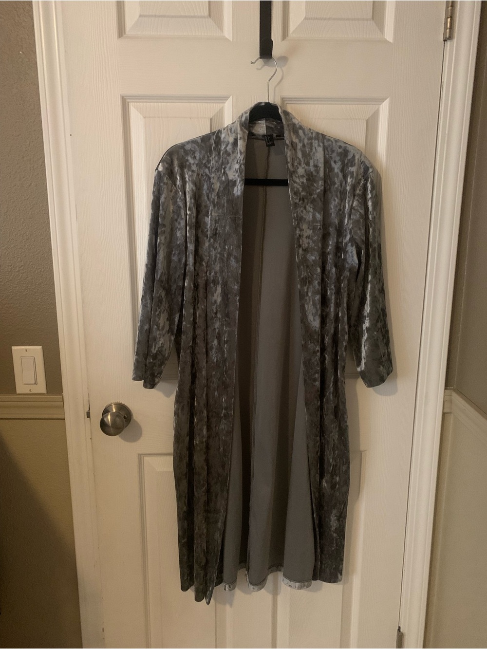 Silver Velvet Duster